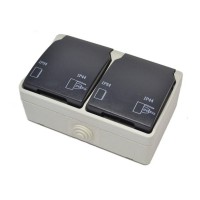 Розетка 2м. с з/к для о/у ФОРС IP54